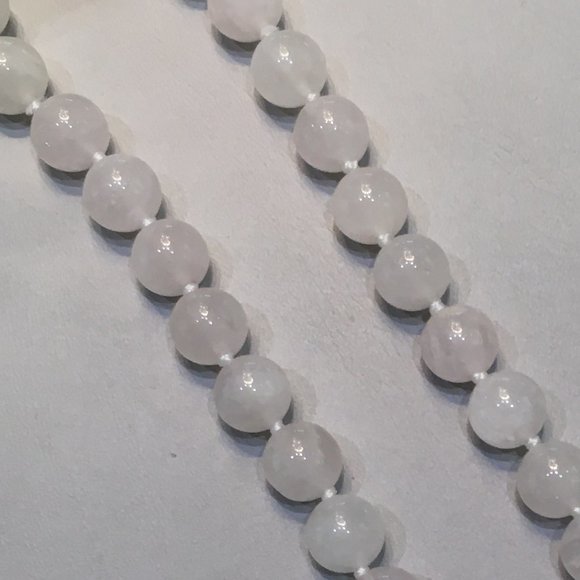 Pink Quartz Necklace Silver Clasp - Picture 2 of 3